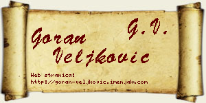 Goran Veljković vizit kartica